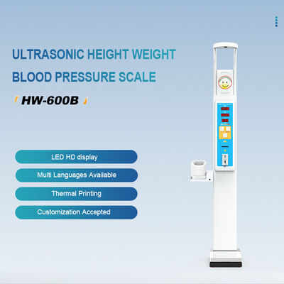 44kg G.W. BMI-munt Ultrasone lichaamshoogte Gewicht Vetwaarde met bloeddrukmachine