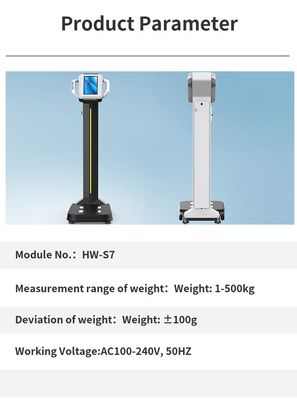 ABS roestvrijstalen LED-display Airport Coin Operated Travel Luggage Scale met vetanalyseerder
