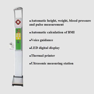 33*55*235cm LED Display Lichaamshoogte Gewicht BMI Bloeddrukmachine