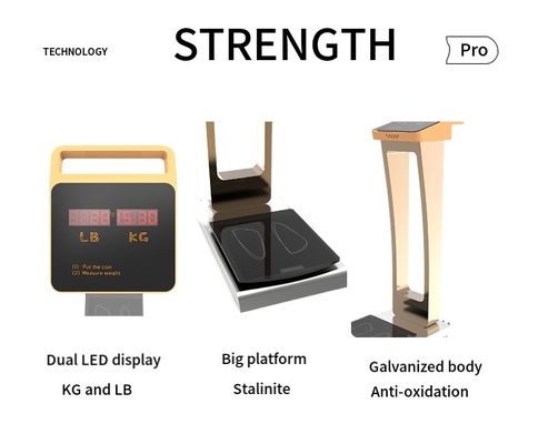 Gym Digitale gewichtsschaal Munt bediende menselijke weegmachine met aangepaste ondersteuning