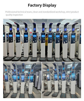 Health Checkup Kiosk met automatische lichaamsvetschaal en lengte meetbereik van 0-210cm
