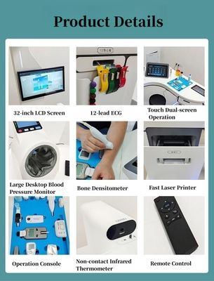 32' LCD Full Touch Screen Afdeling 0.01kg Medische zelfservice Health Check-up Kiosk