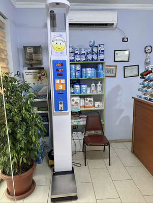 Ultrasone BMI Gewichts- en Hoogte-machine voor de apotheek Hoogtebereik 60-200cm