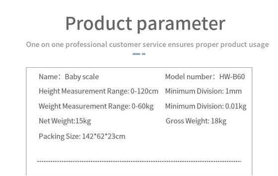 120cm baby weegschaal G.W. van 18kg Geavanceerde baby lengte en gewicht schaal