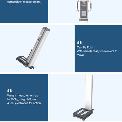 Elektronische lichaamsvetanalysator voor professionele ziekenhuizen Gewichtshoogtebereik 60-200 cm