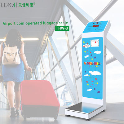 Gemakkelijke met munten bediende weegmachine voor luchthavens en hotels met bagage weegschalen