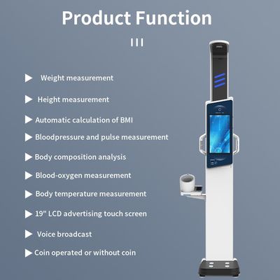 AC100-240V Intelligent Gym Standing Body Composition Scale met spraakherkenning