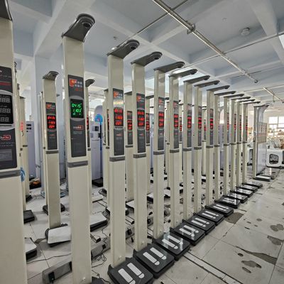 Kliniek Stalen Ultrasone Hoogte en Gewicht BMI Scale Apotheek Munt Geïnstalleerde Scale