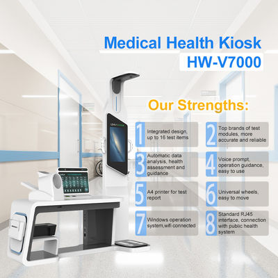 Intelligent ziekenhuis alles in één Health Check Up Kiosk HD LCD-scherm 4G gegevensoverdracht