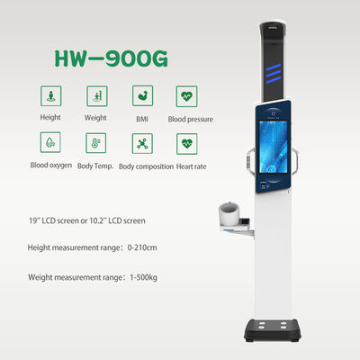 19 &quot;LCD Touch Screen Body Analyzer voor uitgebreide volwassen gewicht en lengte analyse