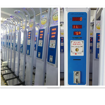 LEKA Digitale schaal Professionele BMI-meting met muntoperatie en LED-display