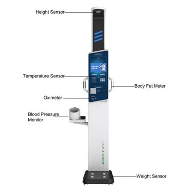N.W 43kg BMI Analyzer Health Check Up Kiosk met hoogte meetbereik 0-210cm