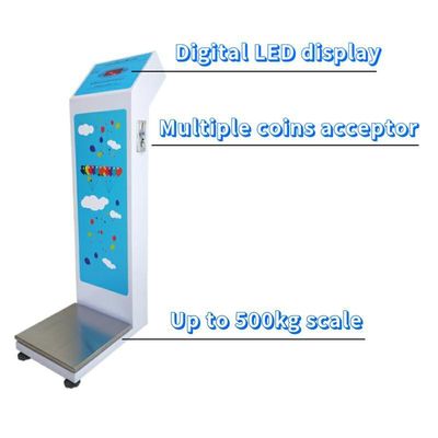 Precieze lichaamsgewichtsmeting met LEKA-muntgevoerde bagageschaal en LED-display