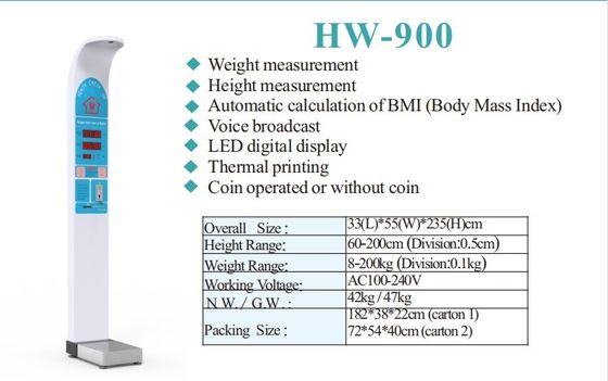 Compacte muntschaal met gewicht en hoogte voor apotheken G.W. 47 kg