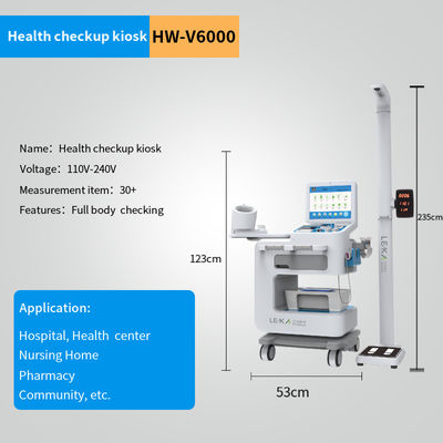 21' Touch Screen Health Check-Up Machine met 15' LCD-scherm voor zelfzorgonderzoek