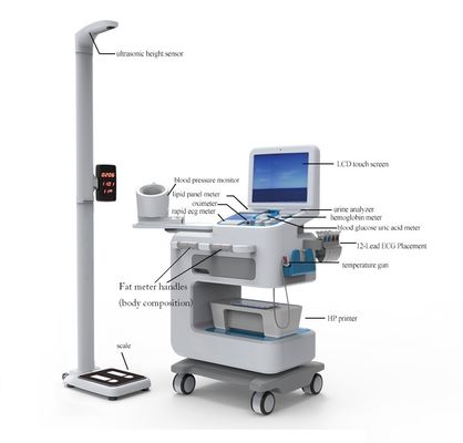 Kiosk voor volledige lichaamsonderzoek met op maat gemaakte BMI en lichaamscompositie analyse