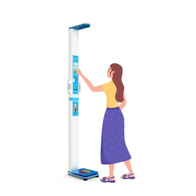 Ultrasone sonde sensor munt bediend BMI hoogte gewichtsschaal met digitaal display