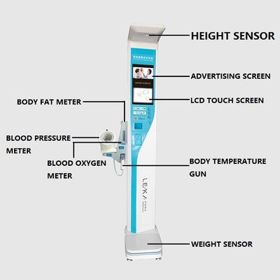 Functioneel HW-VE Ultrasone lichaamshoogte gewicht vet weegschaal machine voor gezondheid check-up
