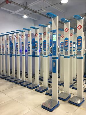 AC100-220V stroomtoevoer lichaamsvet BMI lengte gewicht weegschaal munt bediende machine