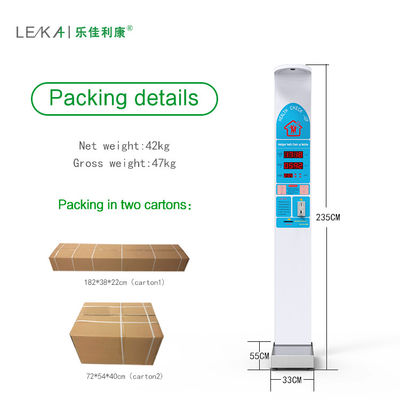 Accurate BMI Body Height and Weight Measuring Scale Machine met 1-500kg gewichtsbereik