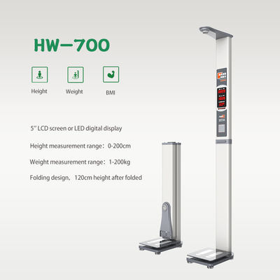Hoogtebereik 0-200 cm Ultrasone hoogte- en gewichtsmachines voor gezondheidstoezicht