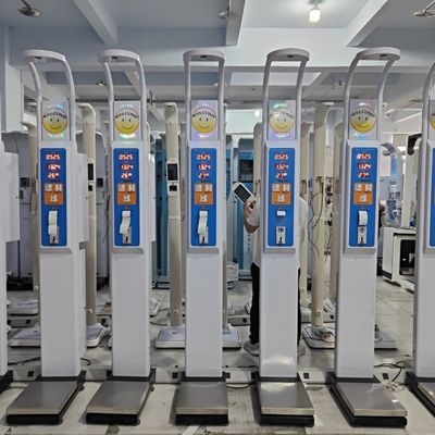 Professionele BMI-meetmachine voor lichaamshoogte en gewicht met elektronische weegschaal