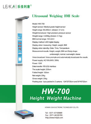 Ziekenhuis- en apotheekmonetaire menselijke weegschaal met LED/LCD-display 200 kg capaciteit